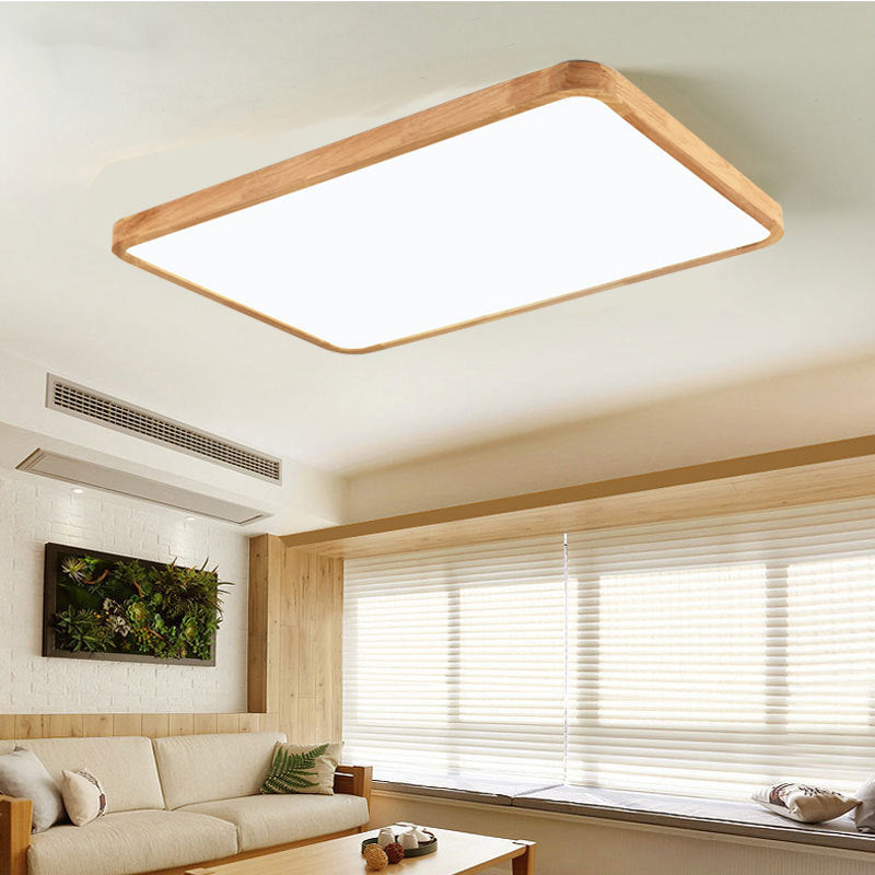 Log led Ceiling Lamp Living Room Balcony Tatami Wabi-Sabi Style Japanese Style Wood Art Corridor Nordic round bedroom