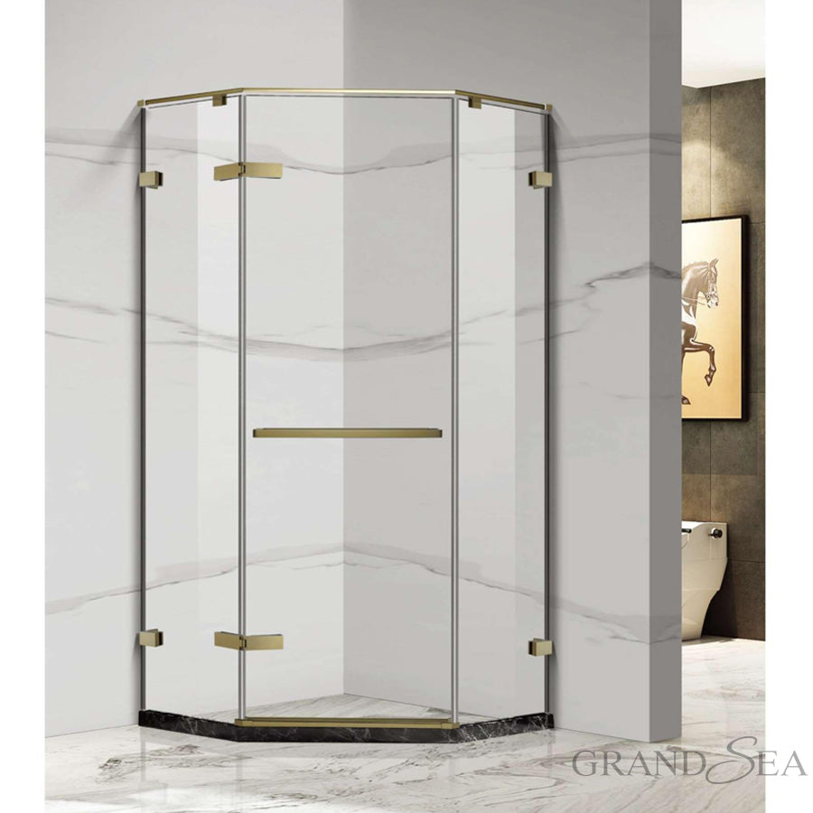Wholesale Clean Tempered Glass Bathroom Shower Sliding Doors for Building