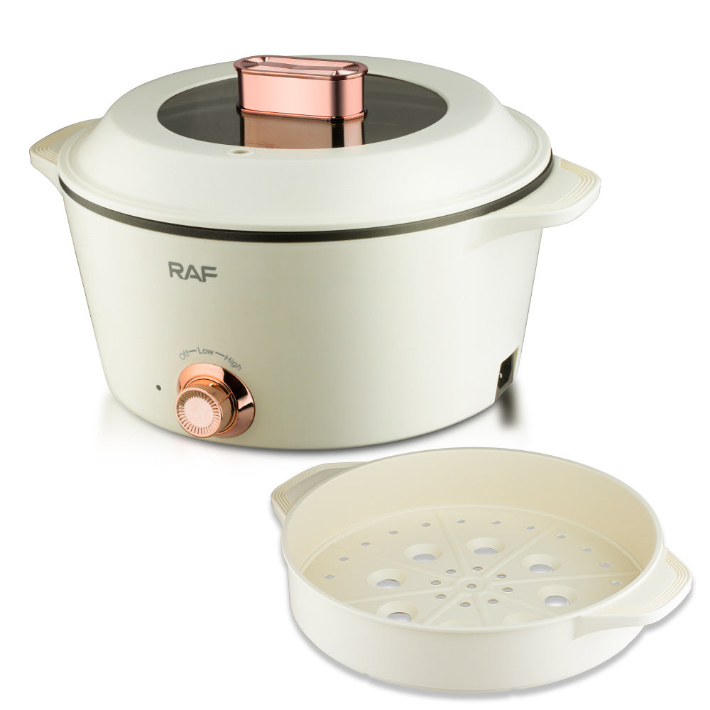 RAF European Standard Multifunctional Electric Cooker Household Electric Frying Pan Non-stick Pan Electric Cooker Steamer5L+7L