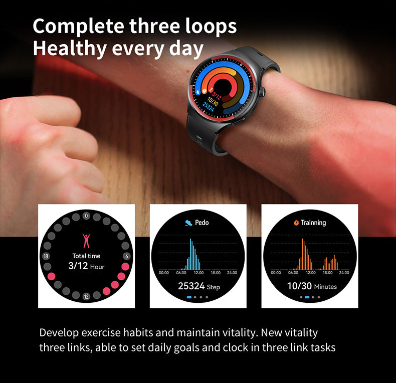Watch4 Pro+Smart Watch1.52inch Bluetooth Call Heart Rate Blood Oxygen Message Reminder Sports Watch