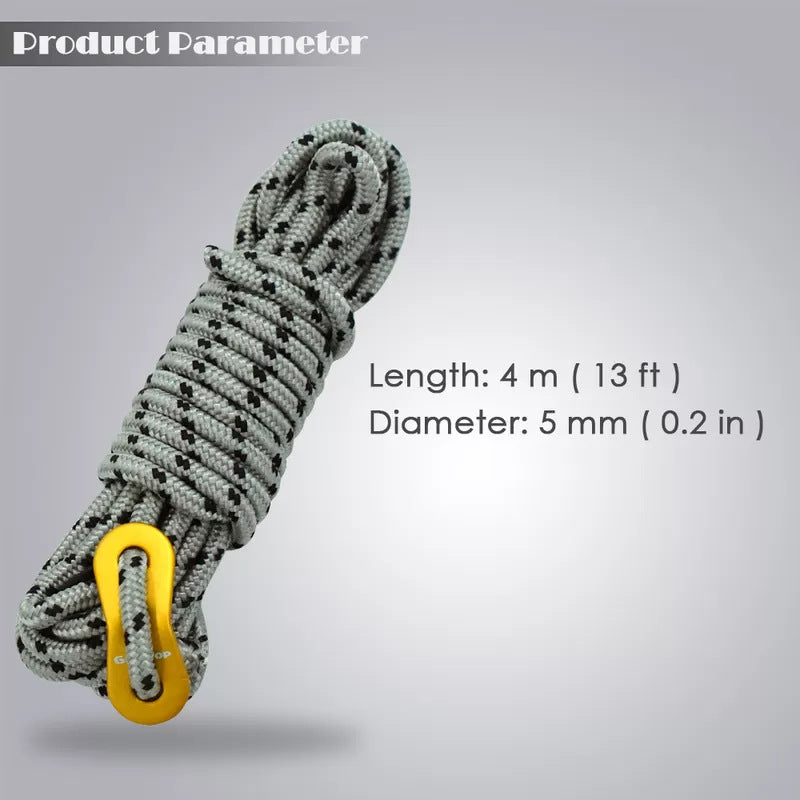 Outdoor camping tent accessory reflective guy ropes5MM Canopy Fixed Windproof Drawstring Clothesline Canopy Wind Rope6Strip