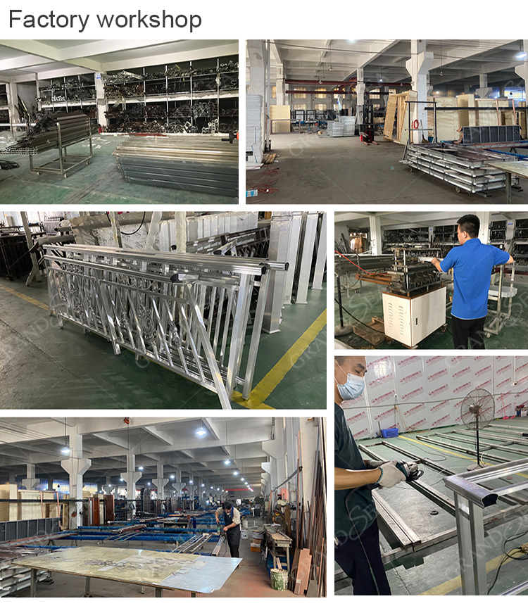 Contemporary Design Aluminum Glass Clamp Balcony Balustrades Handrail for Apartment Use