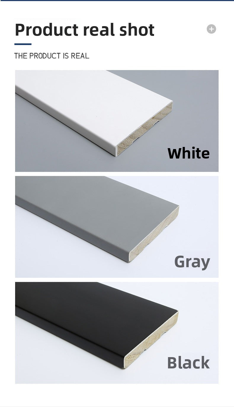 Solid wood skirting board 20 mm-thin flat pine wood trim, extremely narrow and ultra-thin, for baseboards, waistlines, and toplines