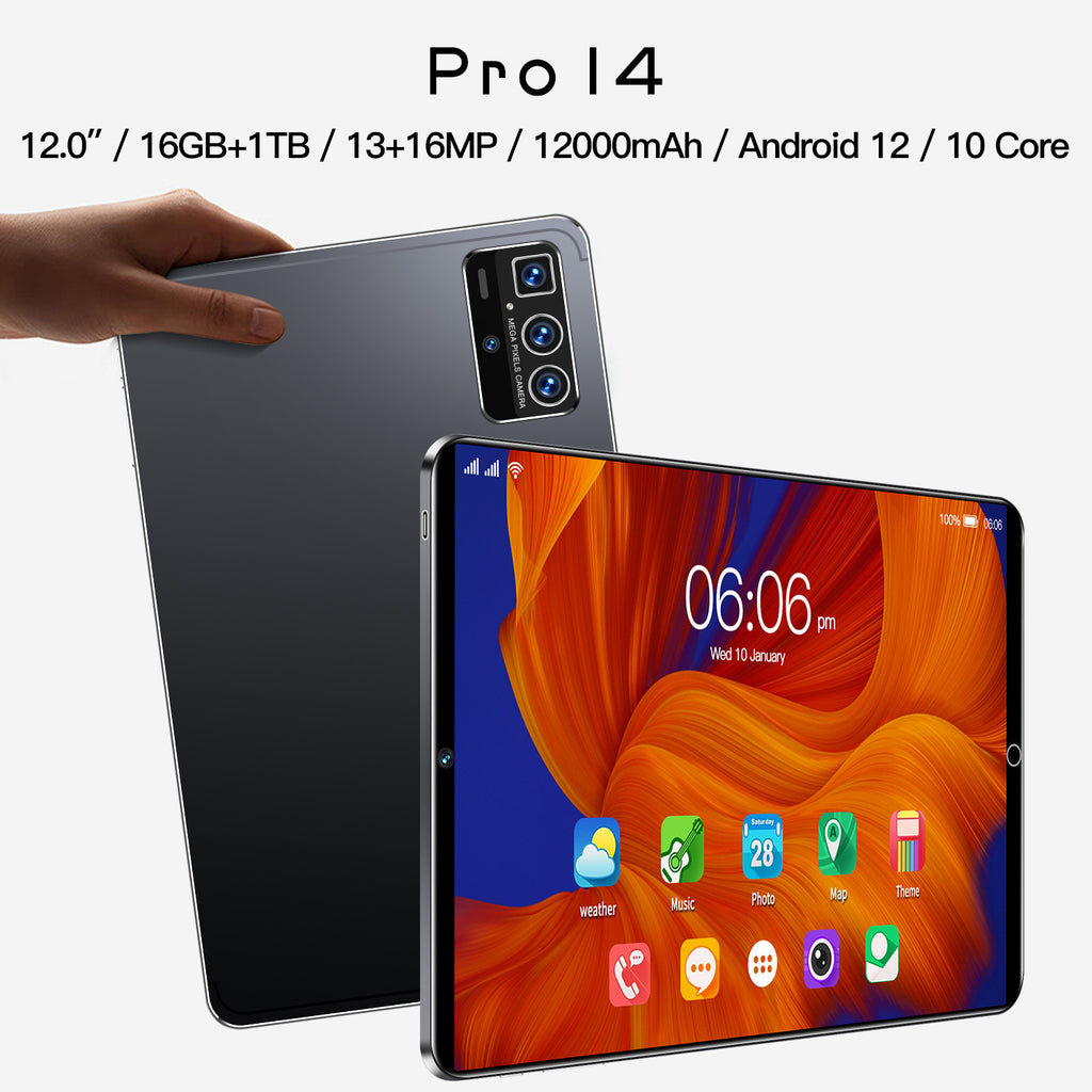 2025Hot Item Exclusively Available Worldwide Pro14 High-definition large screen long standby tablet factory direct wholesale