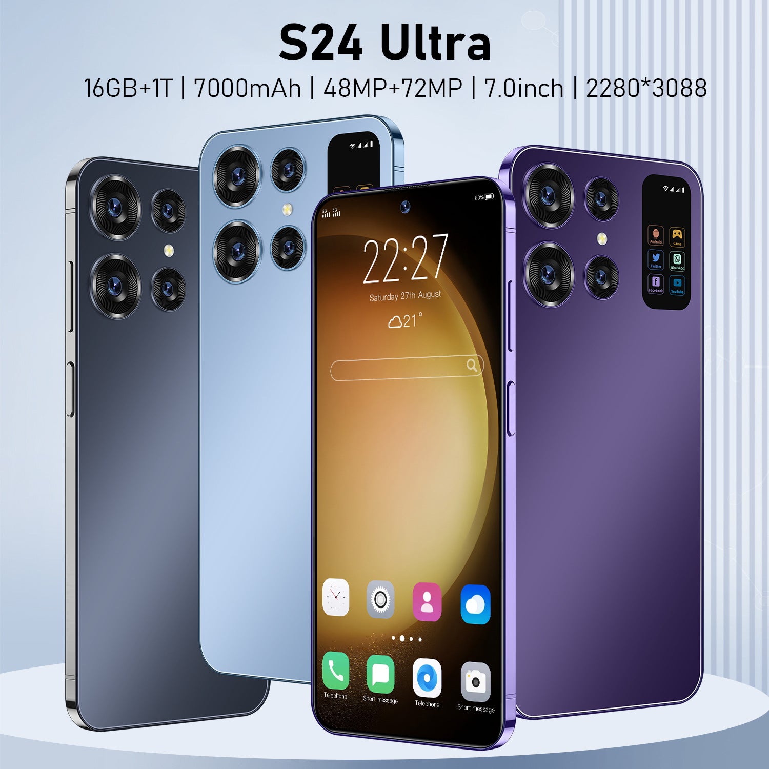 New16+512GS24ultra+Global Intelligence7.3Large Screen Mobile Phone Factory Direct Delivery