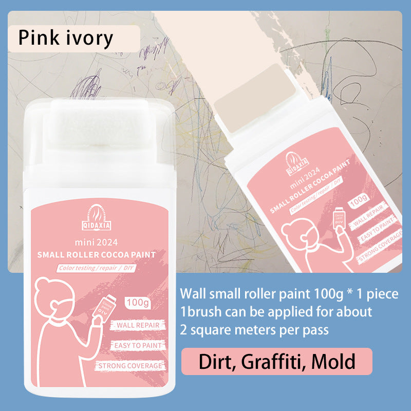Qixia Colorful Mini Paint Coco Paint Odorless Graffiti Paint Small Roller Paint Wall Small Roller Brush Paint Latex Paint