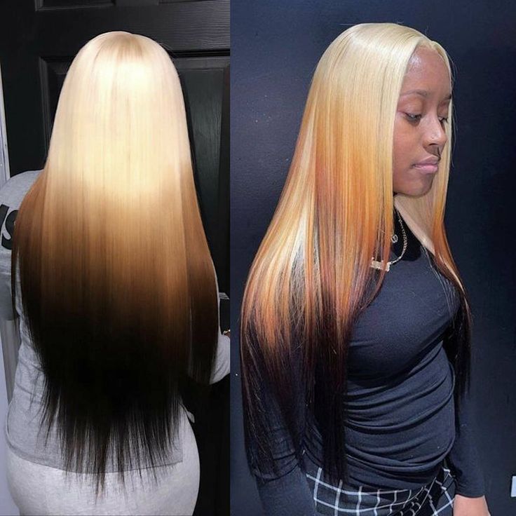 gold Brown Gradient Highlight Synthetic Wig Cross-Border Europe and America Blonde Ombre 13*4 Lace Front