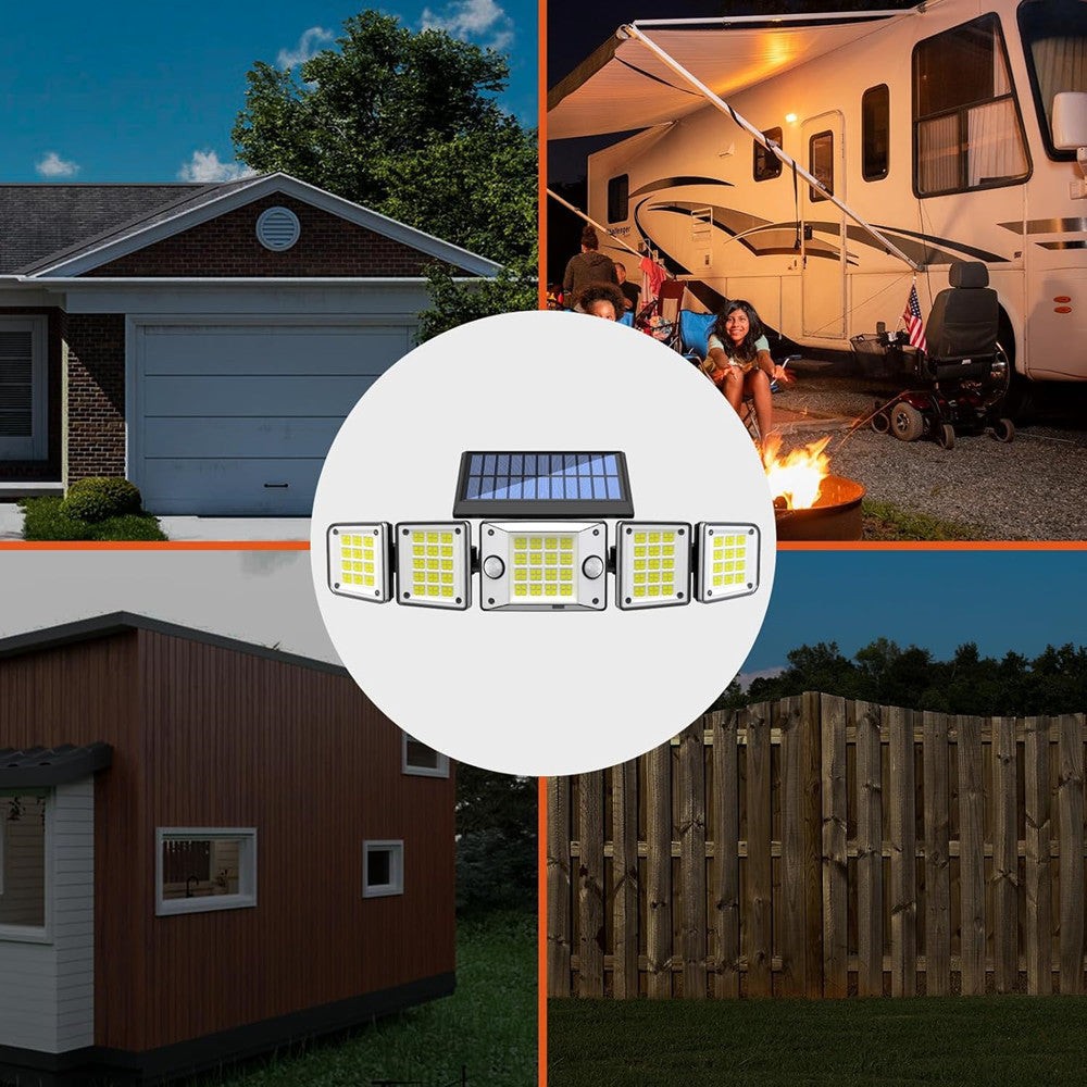 New solar outdoor garden light waterproof LED Wall Lamp Human Body Sensing Garden Lamp with Remote Control