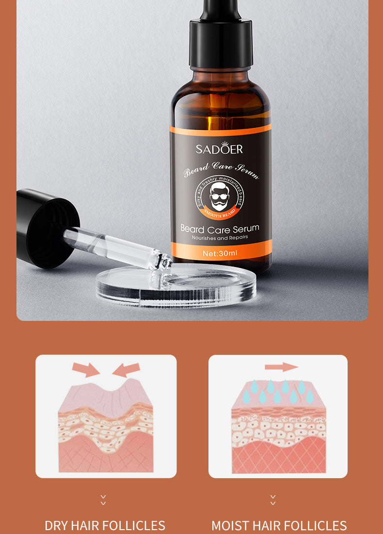 Beard Care Serum SADOER Men's Beard Care Solution30ml  Foreign Trade Wholesale