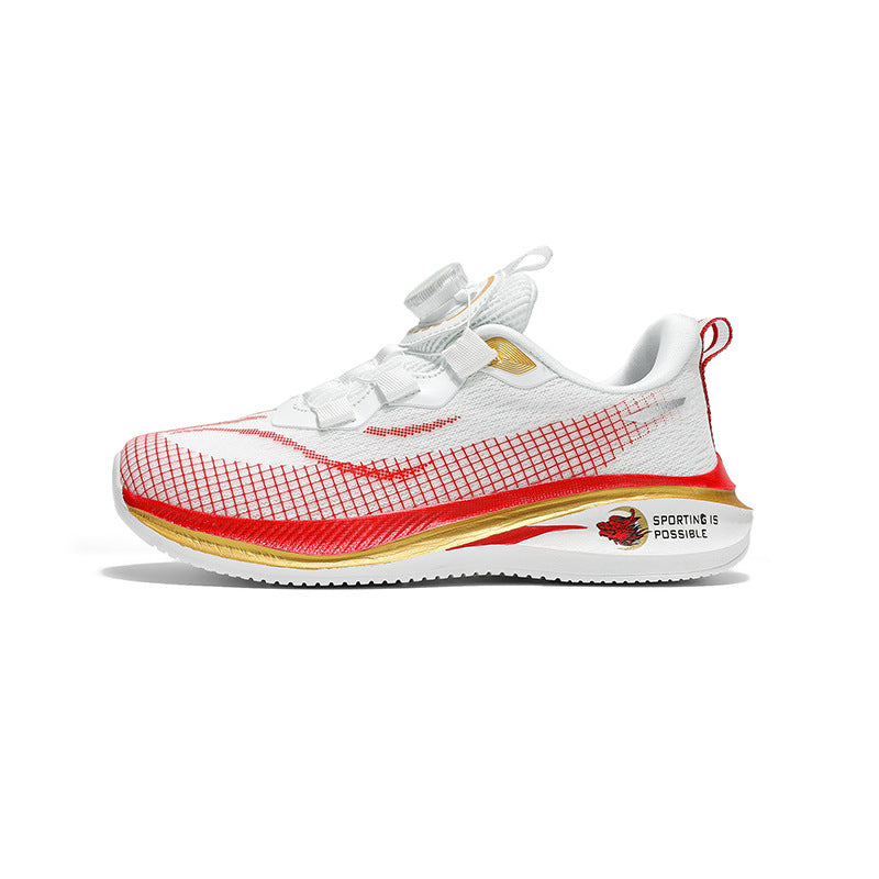 Red Rabbit7Boys' Lightweight Non-Slip Sports Shoes New Spring and Autumn Children's Casual Running Shoes Mesh Breathable Girls' Shoes