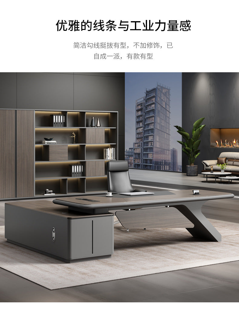 Painted Office Desk Executive Desk President Leader Chairman Boss Desk Office Manager Desk Office Desk and Chair Set