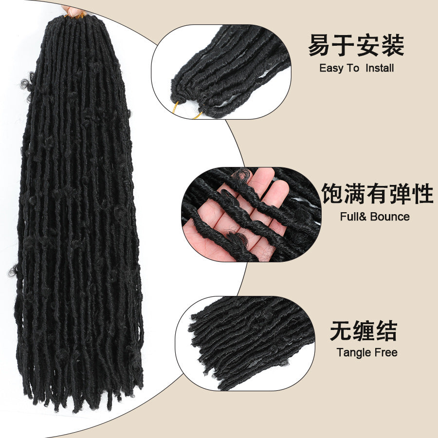 Foreign Trade Dreadlock Crochet Hair Butterfly Locs Crochet Hair Goddess Butterfly Curly Wig