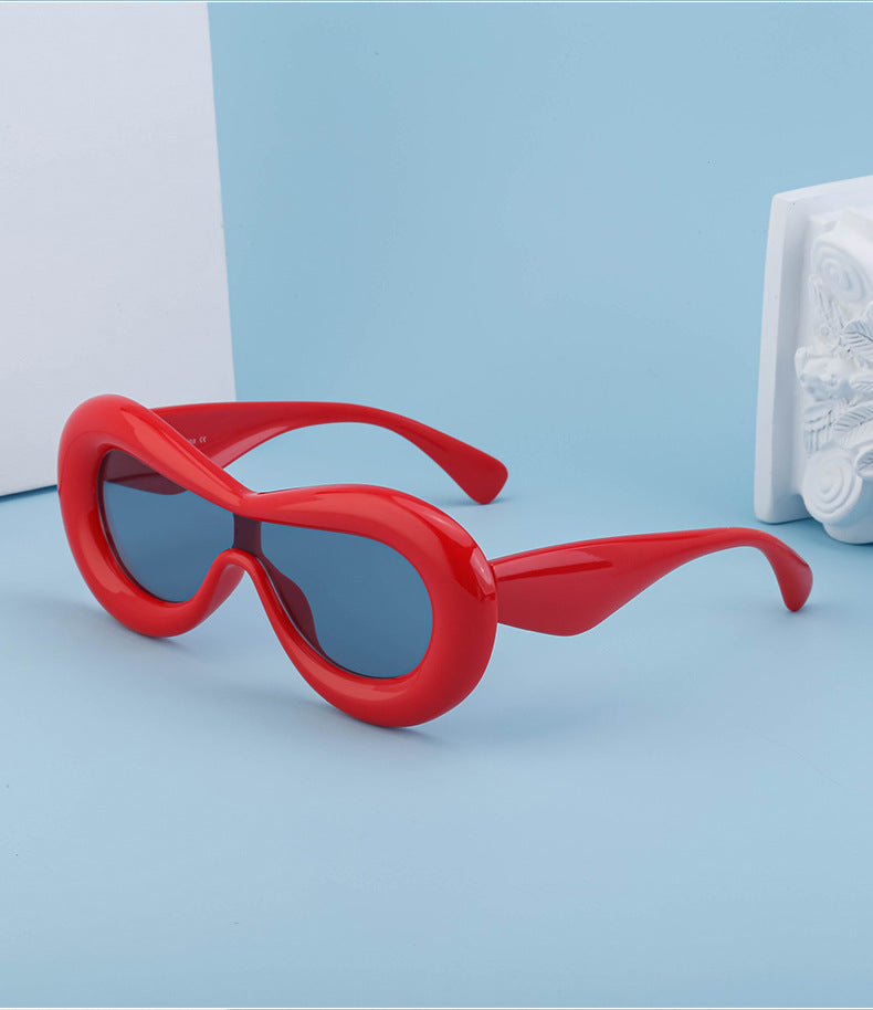 Europe and America Y2K Sunglasses for Women Trendy One-Piece Sunglasses Party Quirky Street Style Fashion Women's Glasses Wholesale