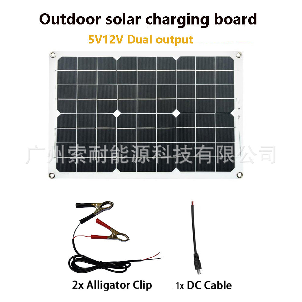 Solar panel54W Monocrystalline Solar Charging Panel5V Double USB Mouth Shopee Platform Export