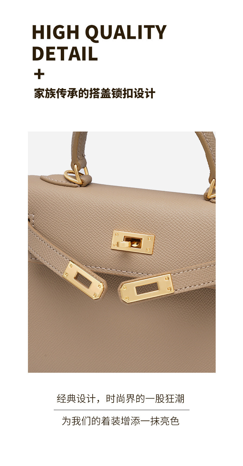 European and American Light Luxury Kelly Bag for Women, Niche Versatile Shoulder Fashion Women's Bag, Trendy Large Capacity Handbag and Crossbody Bag for Women