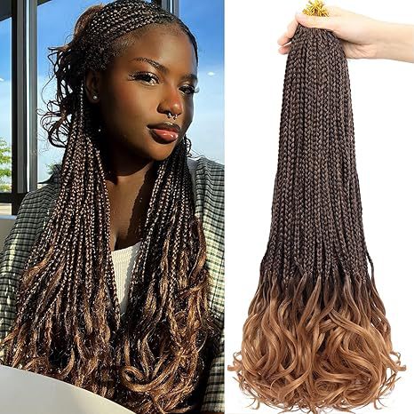 TEMU Hot-selling Synthetic Three-strand Braid Loose Tail Three-strand Braids French  Curly  Braiding Hair