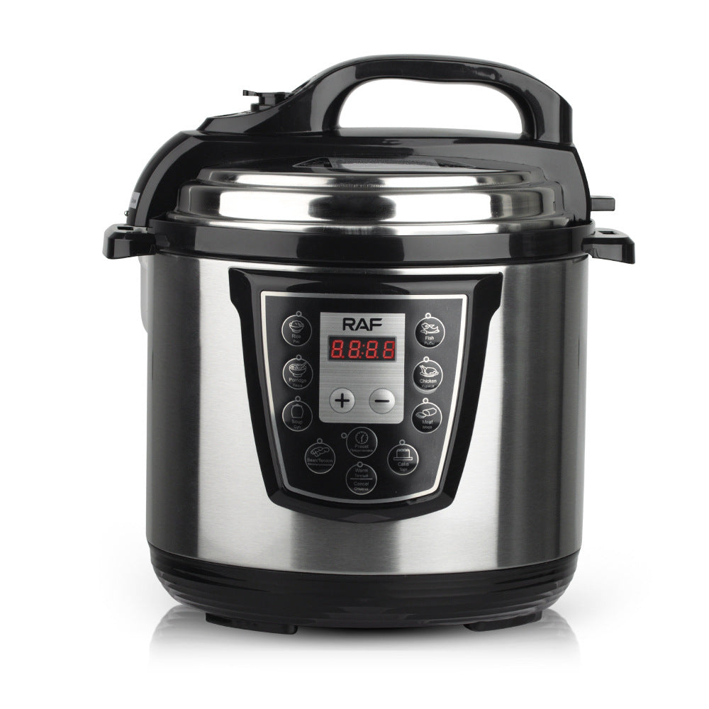 Electric Pressure Cooker Household Multi-Functional Rice Cooking Stewing Soup Open Lid Sauce Collection Can Reserve Rice Cooker Pressure Cooker6L