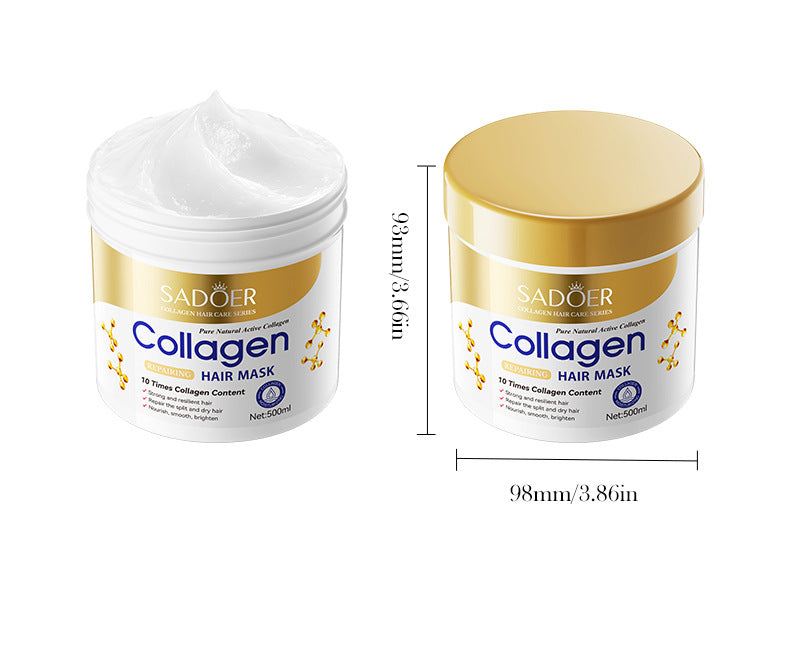 Collagen Smooth Hair Mask500ml SADOER Nourishing and Fluffy Hair Conditioner  Wholesale
