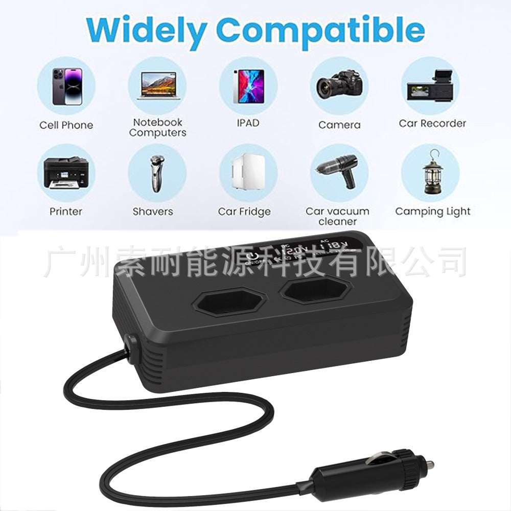 Hot Selling Car Inverter200W 12V Turn110V/220V Double USB/Type-C Mouth inverter