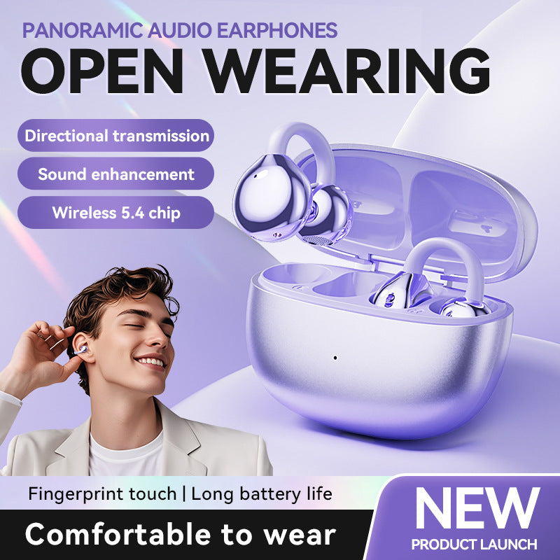 Popular M108Bone Conduction Ear Clip Bluetooth Headset Ultra-Long Battery Life Noise Reduction True Wireless Bluetooth Headset