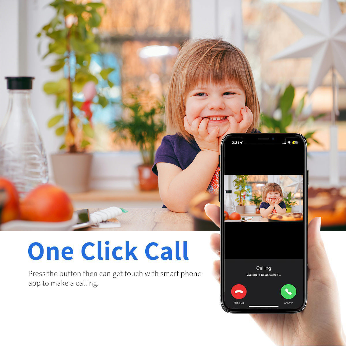 Indoor Wireless Network Camera One-Click Call360High Definition WiFi Camera surveillance night vision remote