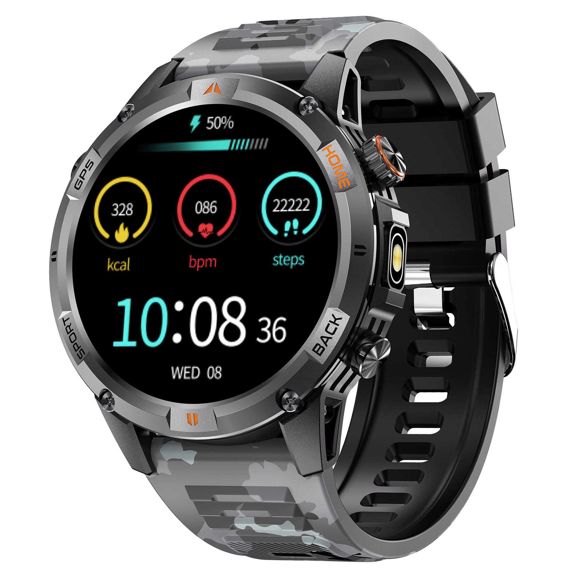 YK15Smart Watch Bluetooth Call Heart Rate Pedometer Sleep Depth Waterproof GPS Beidou Positioning Sports Three-Proof