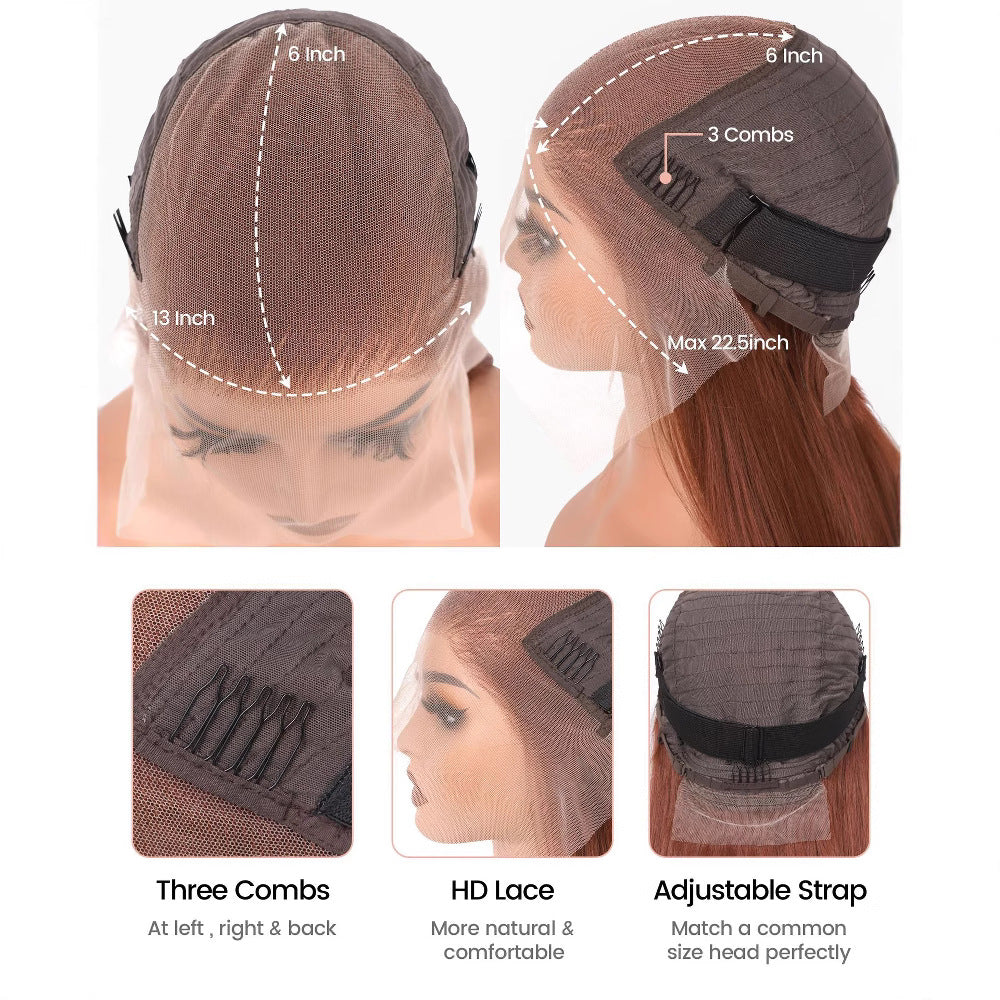 13x6 Lace Front Burgundy  Synthetic  Glueless Wig wholesale