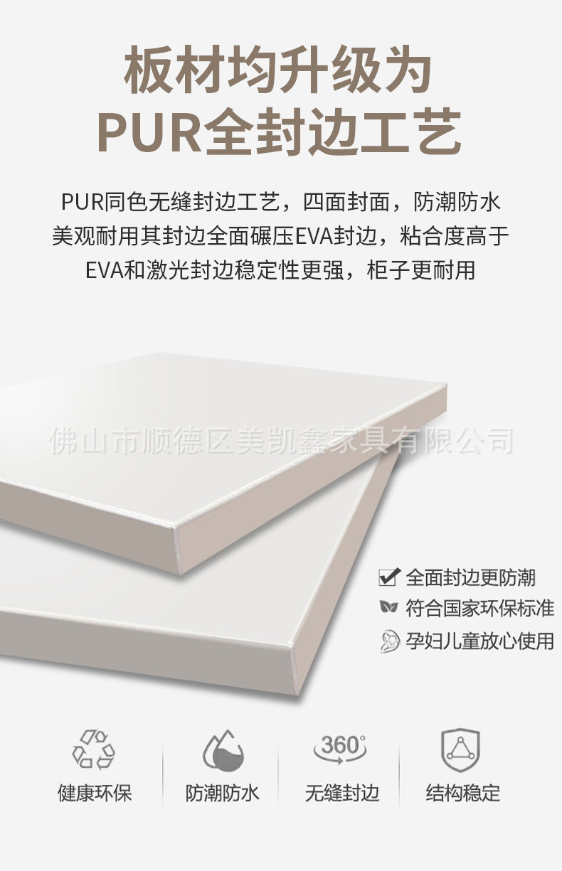 Wardrobe for Home Bedroom Modern Simple Double Door Economical Storage Cabinet for Rental Small Apartment Children's Wardrobe