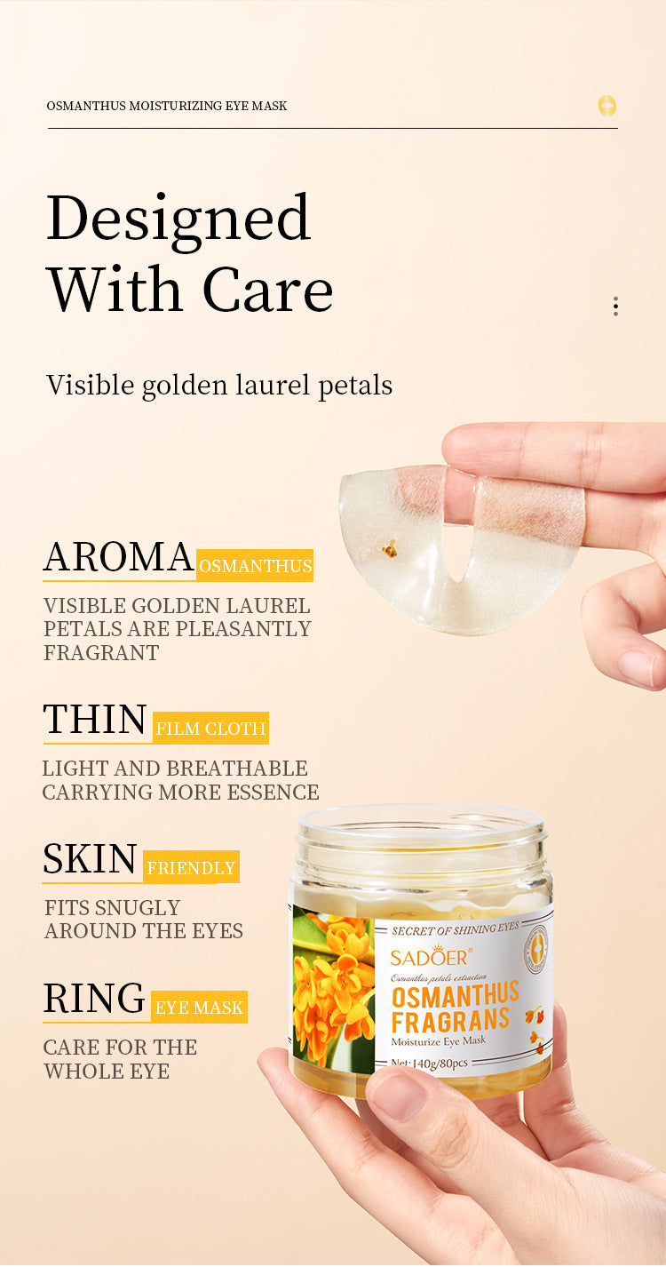 Golden Osmanthus Eye Mask Patch SADOER Moisturizing and Hydrating to Reduce Dark Circles  Foreign Trade Live Wholesale
