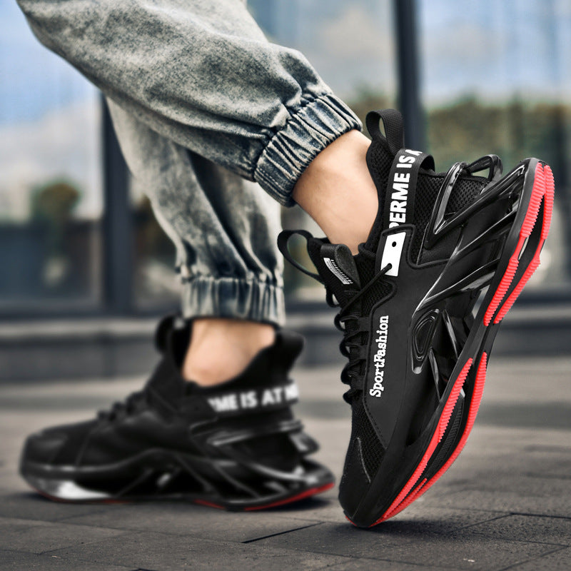 Spring New Large Size Blade Sole Sneakers Casual Versatile Men's Shoes Fashion National Style Patchwork Trendy Shoes