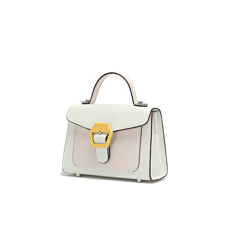 Fashion Color-Block Handbag Shoulder Bag for Women Textured Versatile Design Crossbody Kelly Bag for Daily Commute