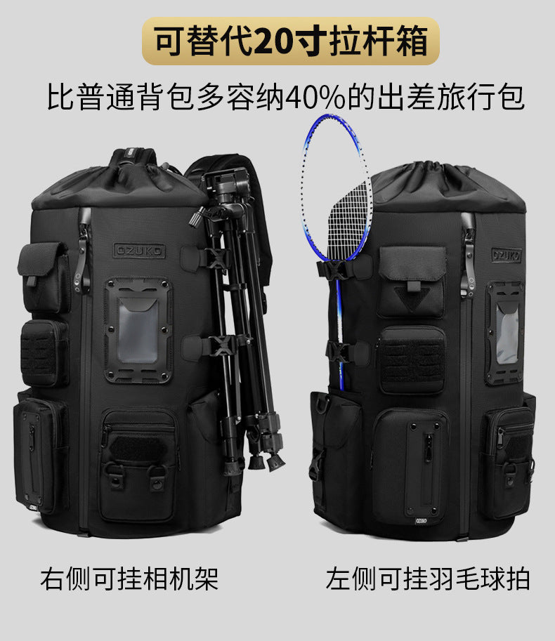 OZUKO Basketball Backpack Men's Large Capacity Waterproof Backpack Sports Bag Multifunctional Outdoor Trendy Brand Backpack