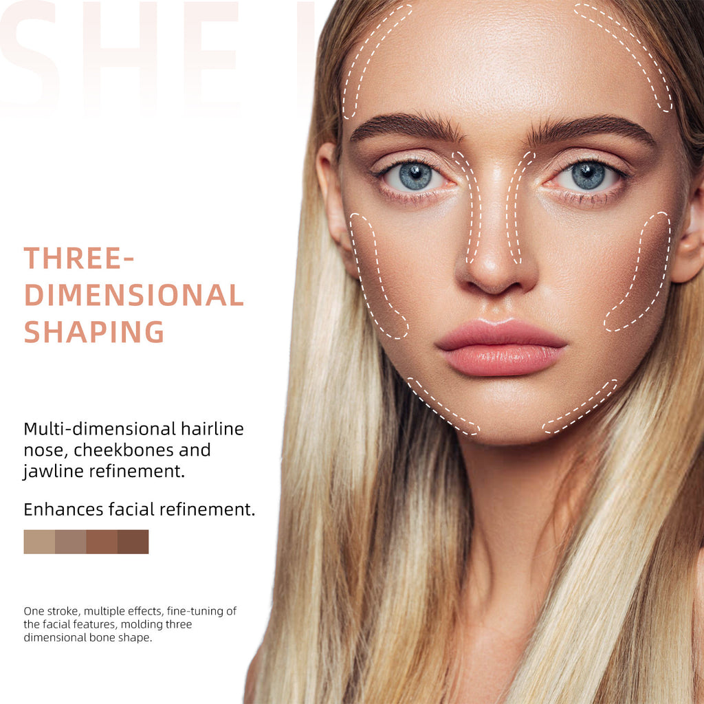 Bronzers Double-Ended Shadow Contour Stick Cheek Contour Modification Multi-Purpose Makeup Highlight Bronze Stick