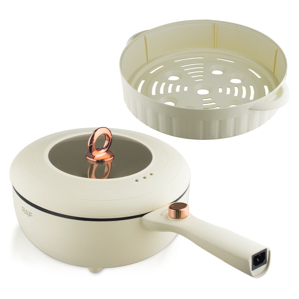 RAF European Standard Multifunctional Electric Frying Pan Household All-in-One Non-Stick Frying Pan Hot Pot Electric Cooking Pot Steamer