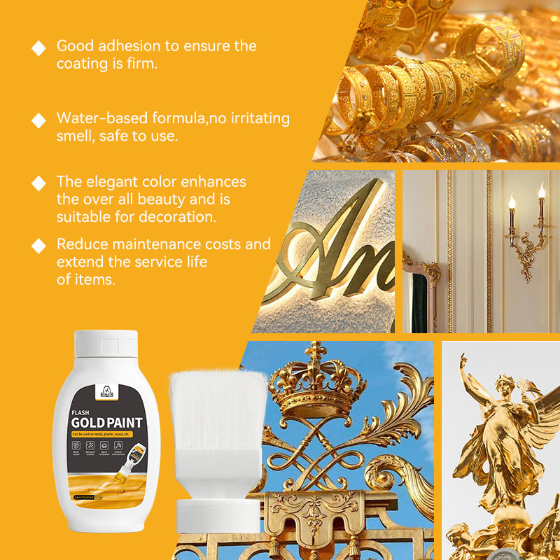 Lacquer Hero Glitter Gold Leaf Lacquer Gold Powder Lacquer Paint Super Bright Gold Lacquer Water-based Calligraphy Lacquer Water-based Gold Lacquer
