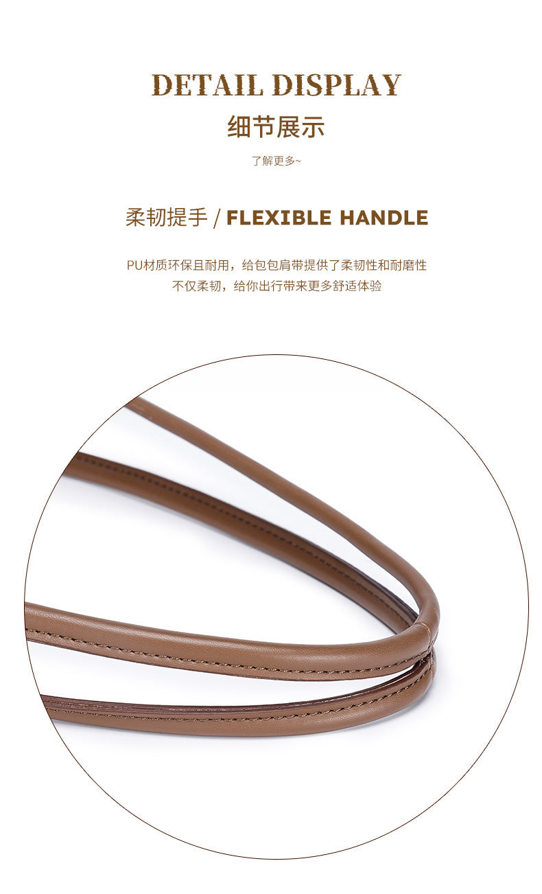 Trendy Belt Decorated Underarm Bag for Women, European and American Retro Style Tote Bag, Fashionable Large Capacity Women's Bag