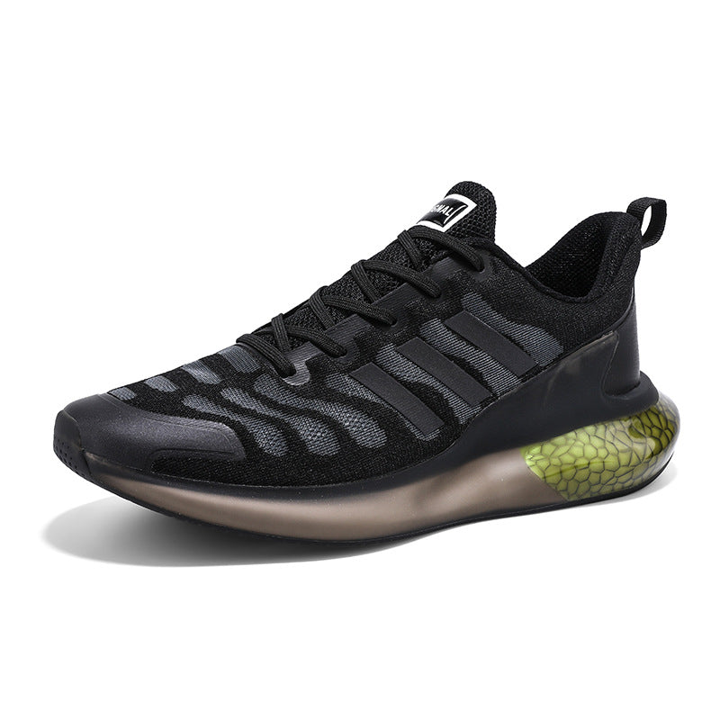 New Outdoor Running Shoes for Men, Soft Sole, Shock Absorption, Real Popcorn Casual Shoes, Breathable Ice Silk Mesh Sports Shoes