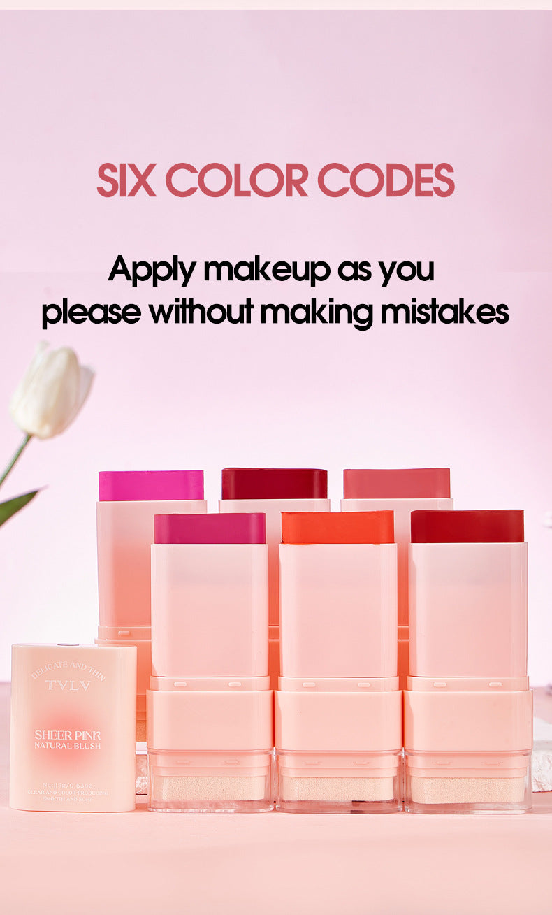 Matte Blush Cream15g Nude Six-Color Waterproof Gradient Blush Cream Version Daily Makeup
