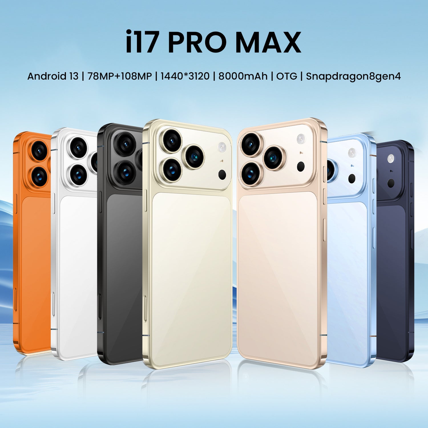 i17ProMAX Mobile Phone TK Hot-selling Global Communication16+1Brand New I17New smartphone factory stock