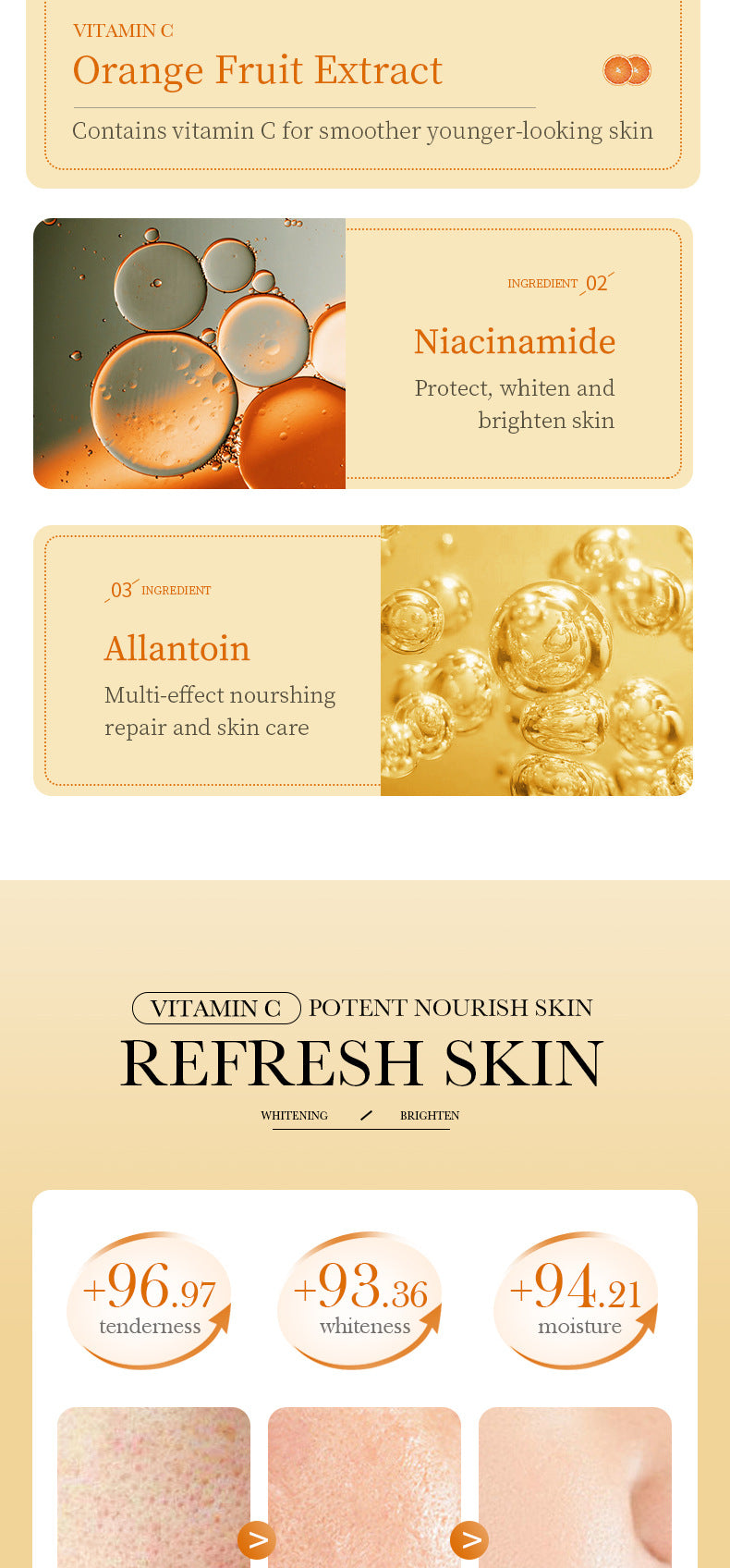 All English Vitamins C Whitening Skin Care Set BIOAOUA Cleansing and Moisturizing Five-Piece Set  Wholesale