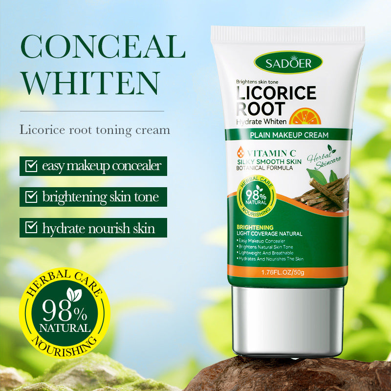 Makeup SADOER Licorice VC No Makeup Cream Whitening and Brightening Concealer Cream Cross-Border Wholesale