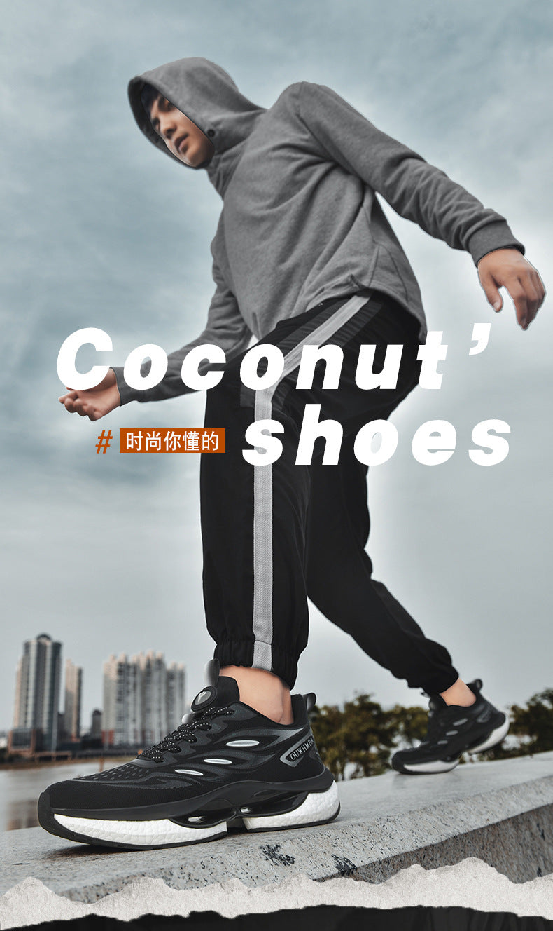 Summer Breathable Men's Shoes2025New Youth Sports Casual Running Shoes Student Lightweight Dad Mesh Trendy Shoes