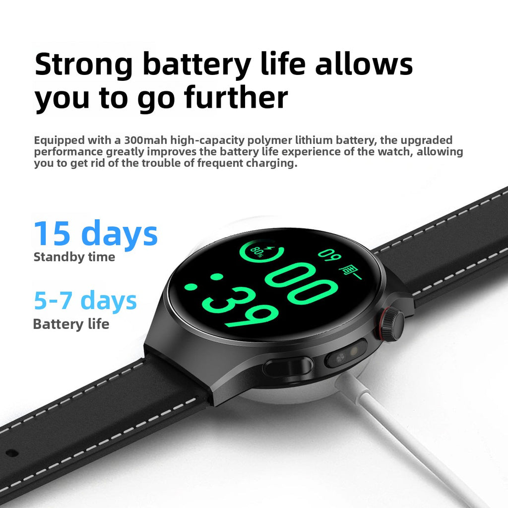 Watch5Smart Watch1.52inch Bluetooth Call Heart Rate Pedometer Sleep Monitor Waterproof Shockproof Dustproof Sports Flashlight