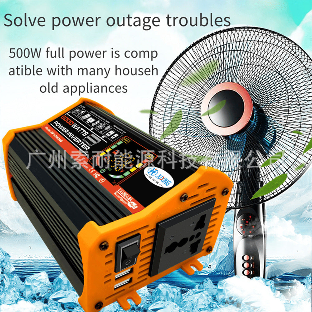 Export Car Inverter500W 12V Turn110V/220V Intelligent Digital Display Double USB inverter
