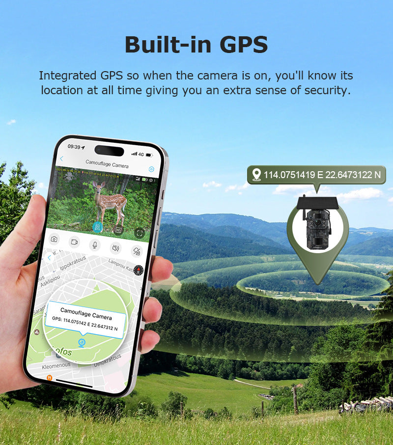Private Model Outdoor Camouflage4G Solar-powered Camera GPS Positioning Hunting Camera Remote HD Camera