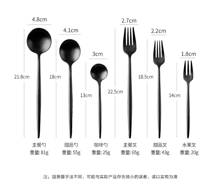 304Portuguese Full Series Western Cutlery Matte Retro Tableware Steak Knife Fork Spoon Dessert Knife Ice Spoon Set