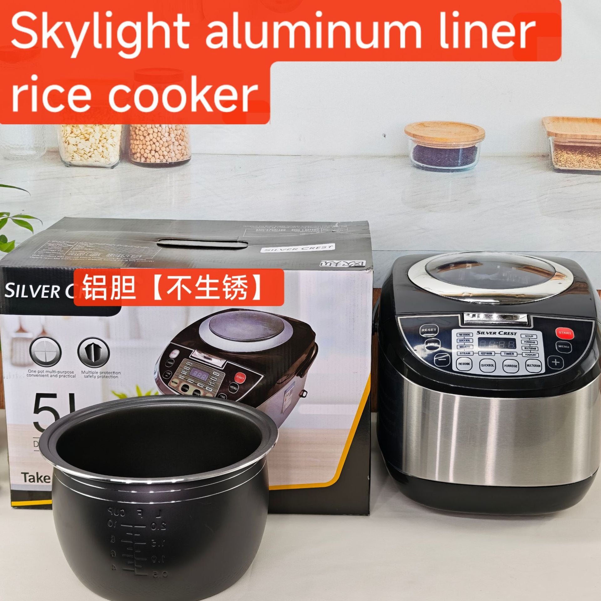 New Smart Touch Screen6L Electric Rice Cooker Household Multi-Functional Large Capacity Appointment Timed Rice Cooker Wholesale