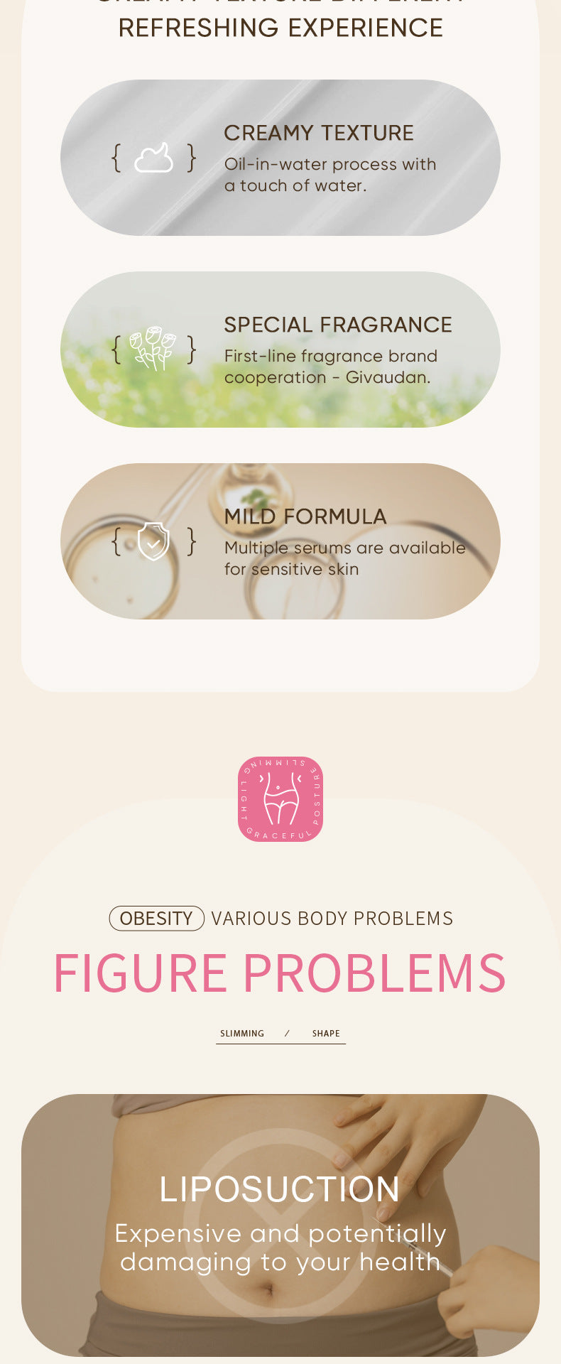 Slimming Cream SADOER Body Shaping Care Products  Foreign Trade Live Streaming Skincare Manufacturer Wholesale