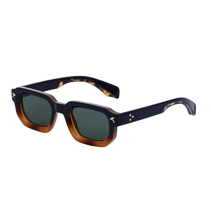 New European and American Fashion Square Frame Sunglasses for Men, Simple Personality Black Frame Glasses sunglasses