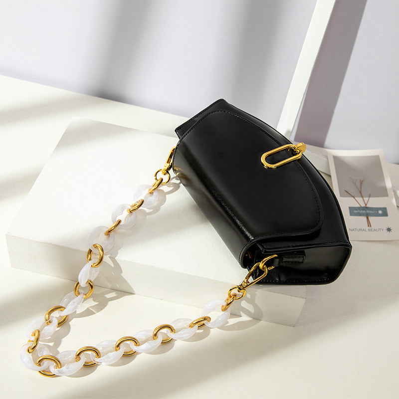 Women's Bag Korean Version Trendy Fashion New Style Personality Crossbody Bag Elegant Diamond Chain Simple Versatile Shoulder Bag